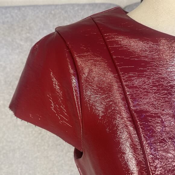 🍷 BCBGeneration Burgundy Pleather Mini Dress NWT - Picture 8 of 16